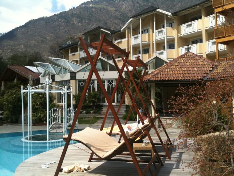 Blick vom Pool Feldhof DolceVita Resort