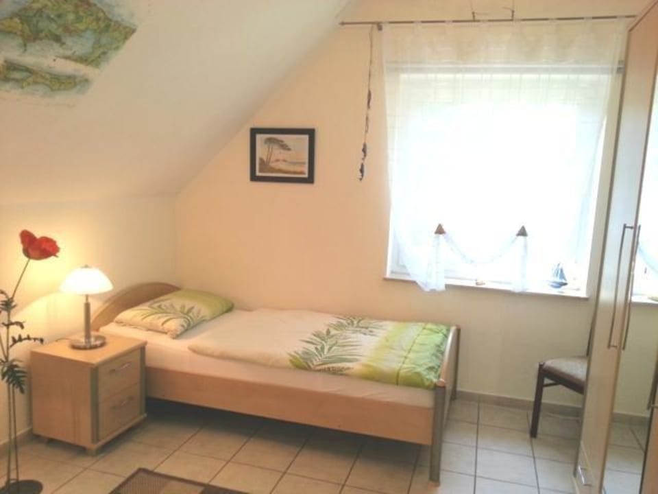 Schlafzimmer mit 2 Einzelbetten Ferienhaus Aachenhus