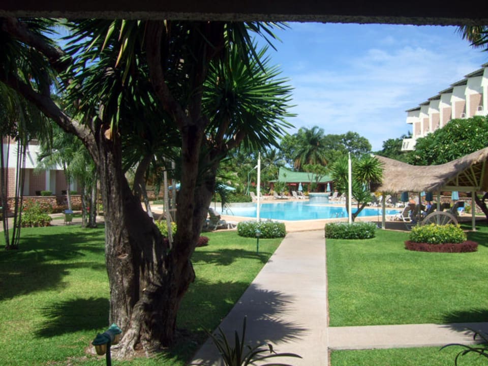 Blick in den Garten (zum Strand hin) Hotel Tropicana Pattaya