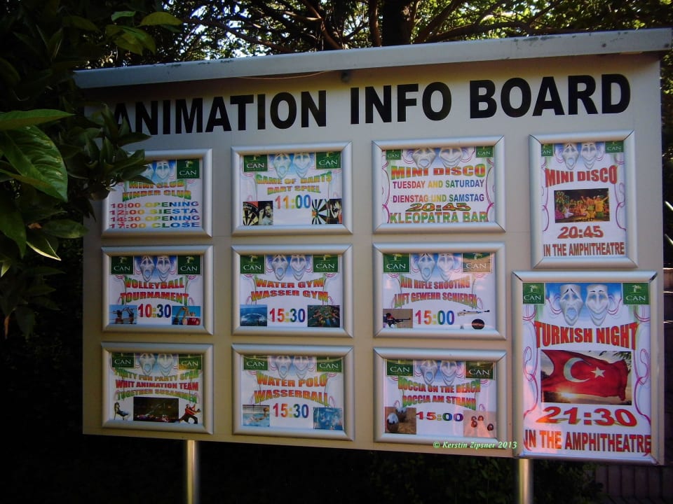 Animationstafel 2013 Can Garden Beach