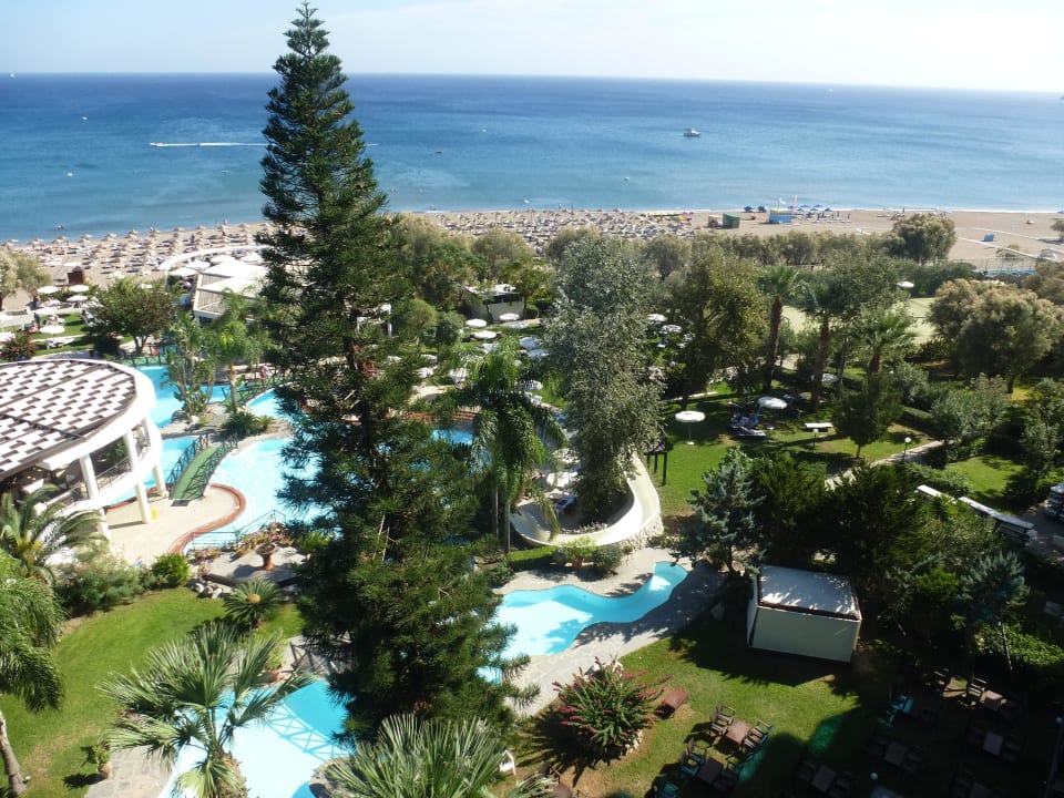 Ausblick von unserem Balkon Hotel Calypso Beach