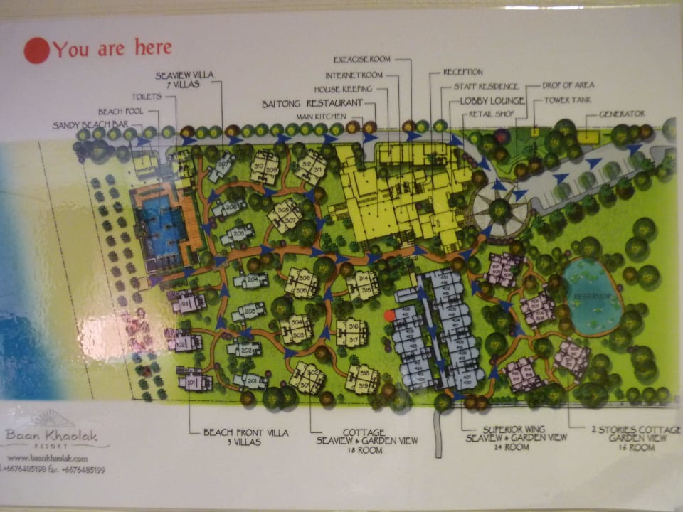Übersichtsplan der Hotelanlage Baan Khaolak Beach Resort
