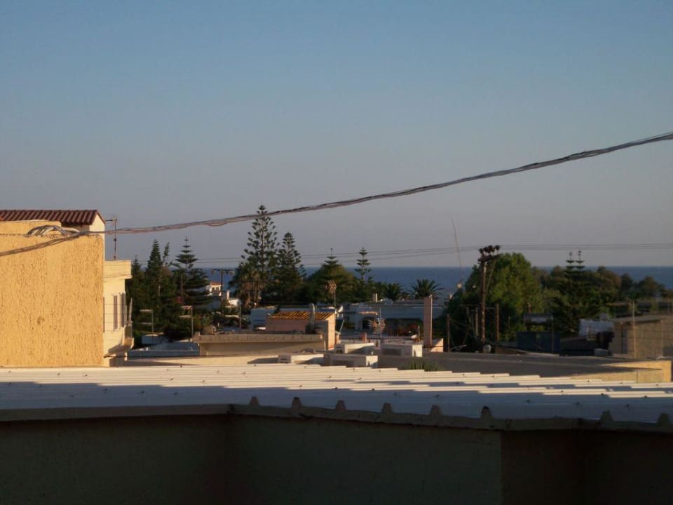 Meerblick vom Balkon unseres Zimmers Nefeli Hotel Rethymno