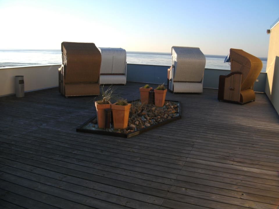 Die wunderschöne Dachterrasse  Beachhotel Cuxhaven