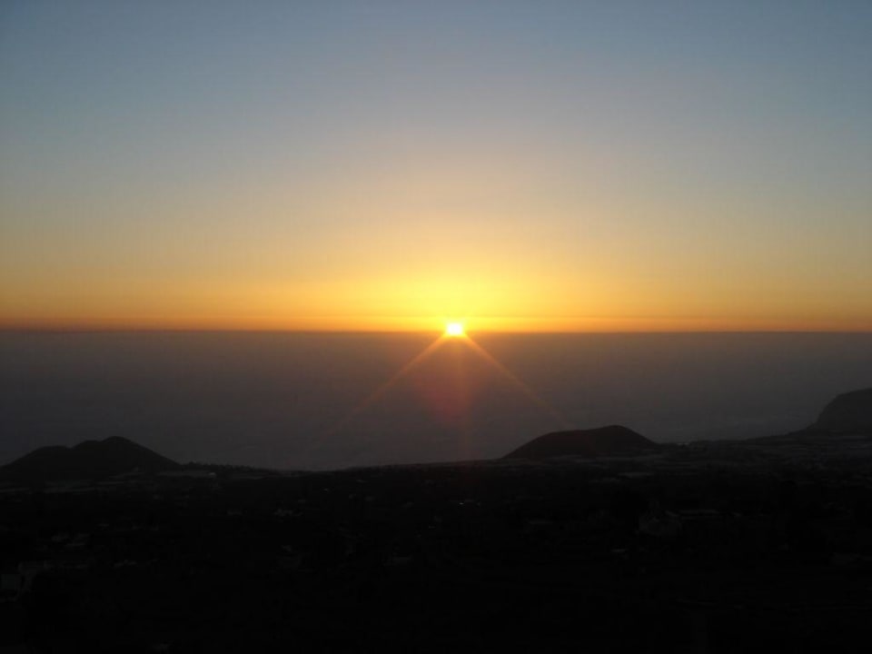 Sonnenuntergang von der Terrasse Finca La Brevera