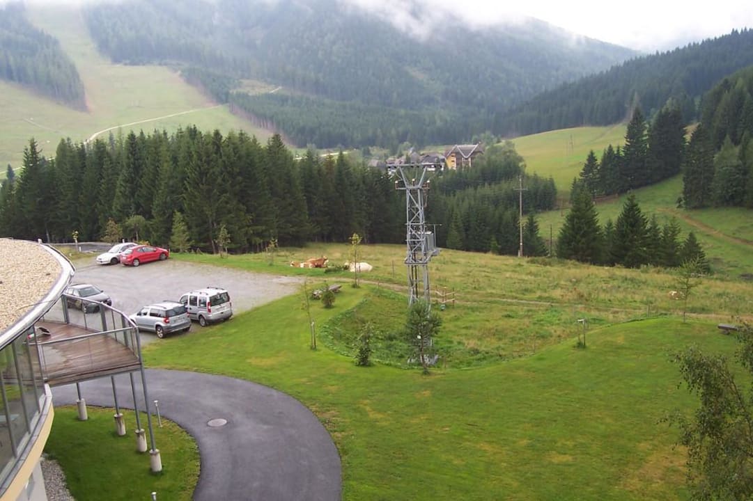 Blick vom Balkon Almwellness Hotel Pierer