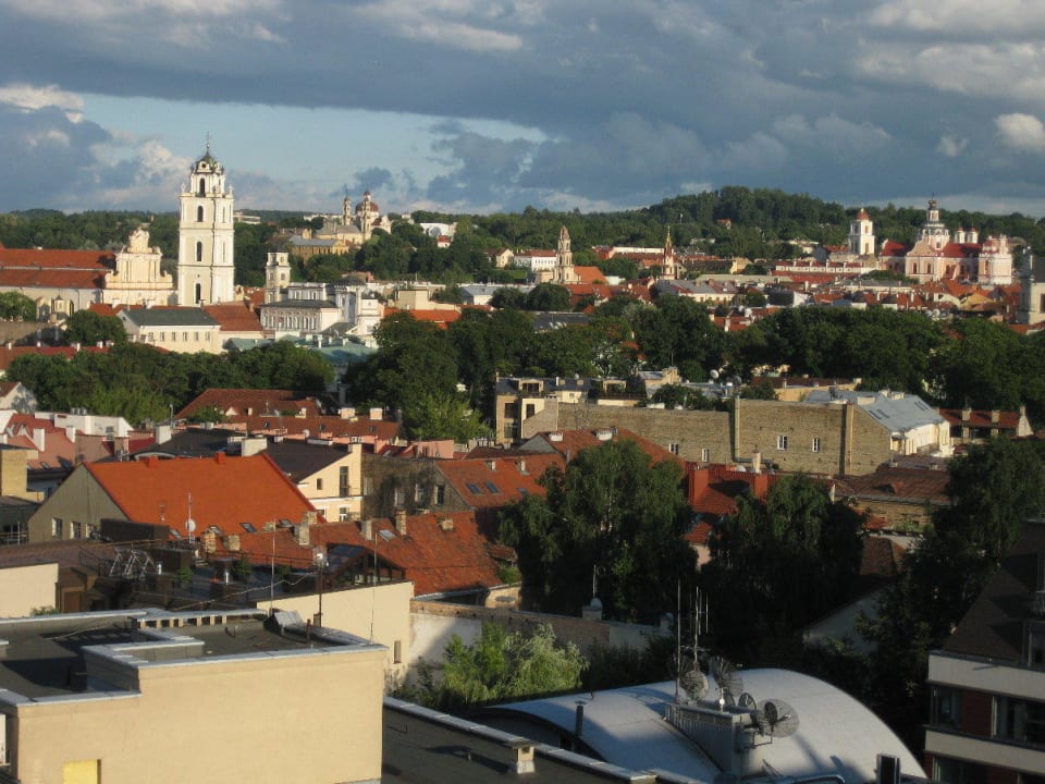 Zimmerausblick aus dem 9. Stock Hotel Novotel Vilnius