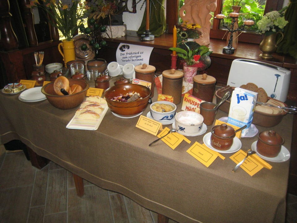 Frühstücksbuffet Gästehaus Wolkmannsruh