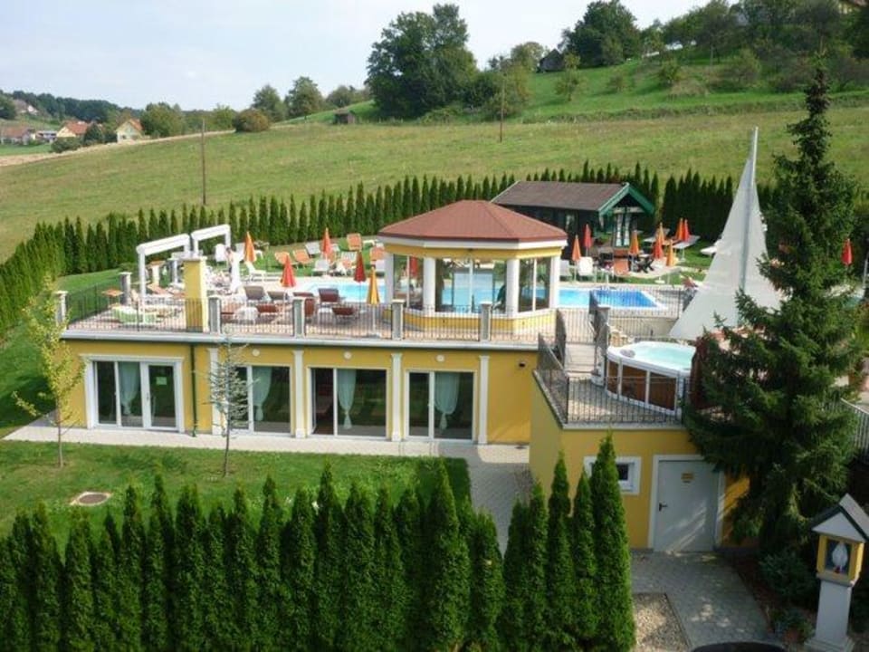 Ausblick vom Balkon Schlössl Hotel Kindl