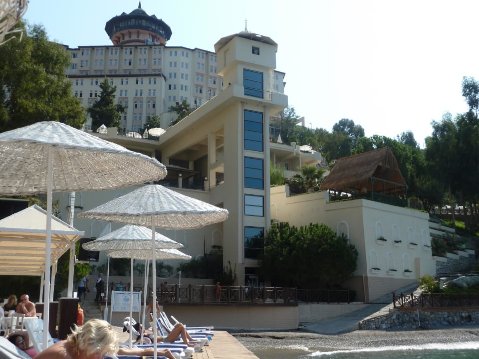 Blick vom Strand aus Ladonia Hotels Adakule