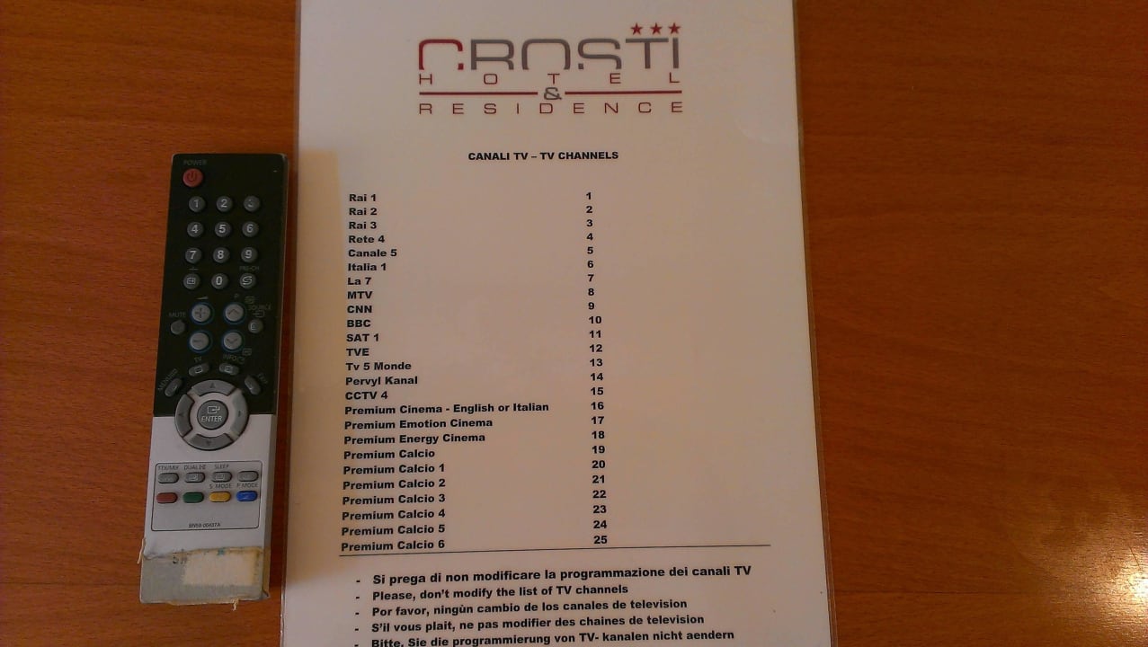 Canali TV Hotel Crosti