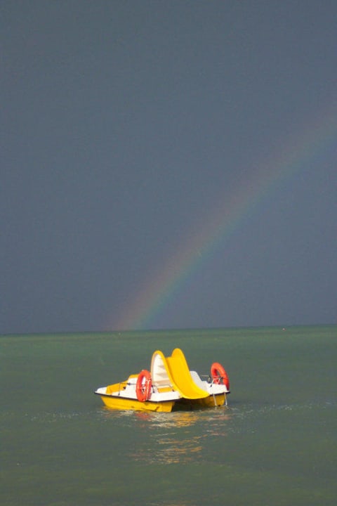 Nach-Gewitter-Stimmung am Strand Hotel Majestic