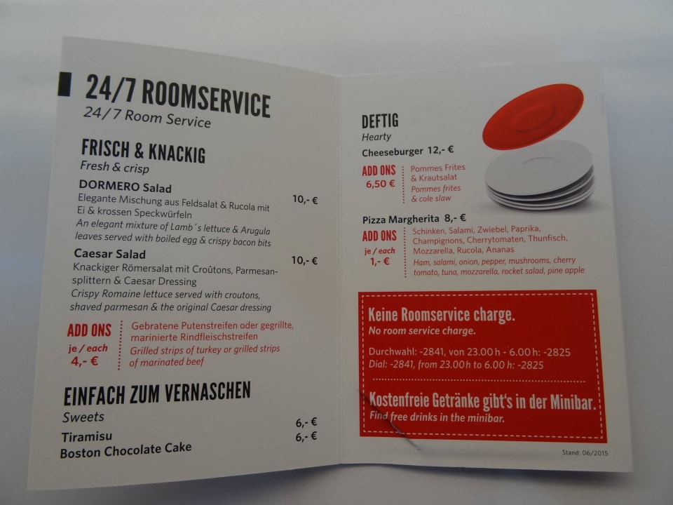 Info bei Zimmerkarte DORMERO Hotel Hannover