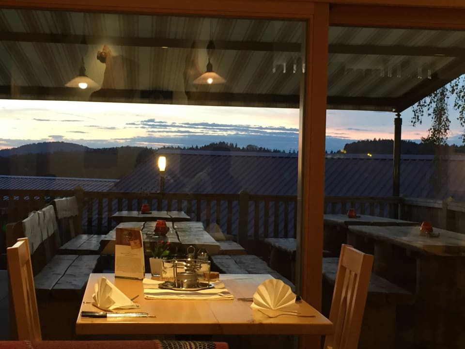 Aussicht Restaurant 1. Bier & Wohlfühlhotel Gut Riedelsbach