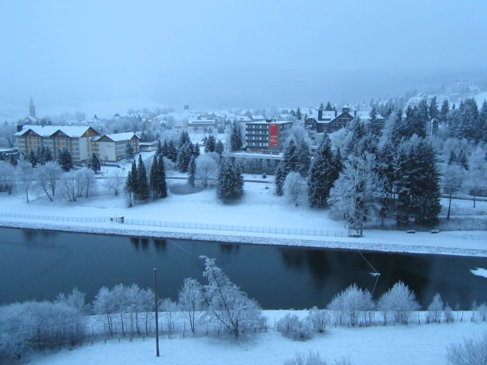 Balkonbnlick Richtung Stadt Best Western Ahorn Hotel Oberwiesenthal - Adults only