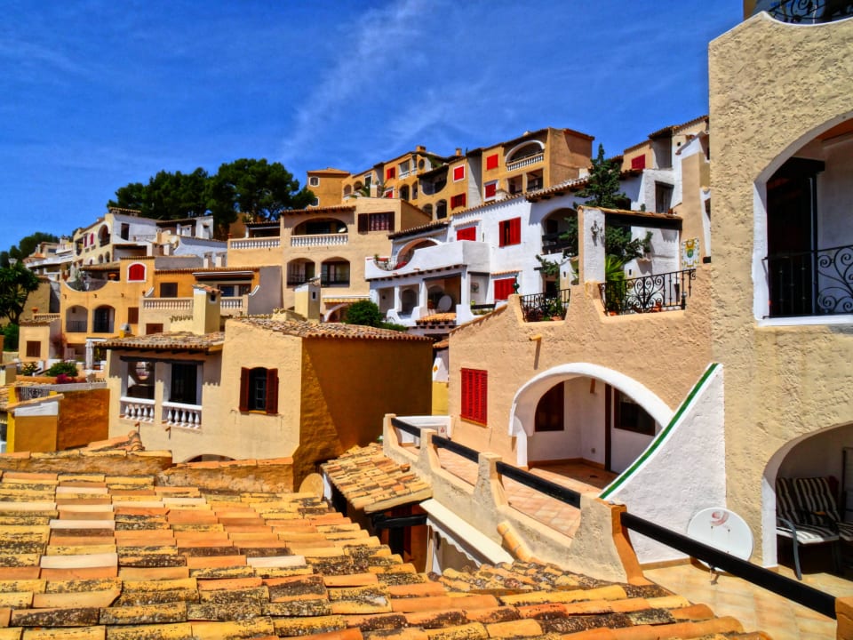 Blick von der Terrasse Hotel Aldea Cala Fornells 1