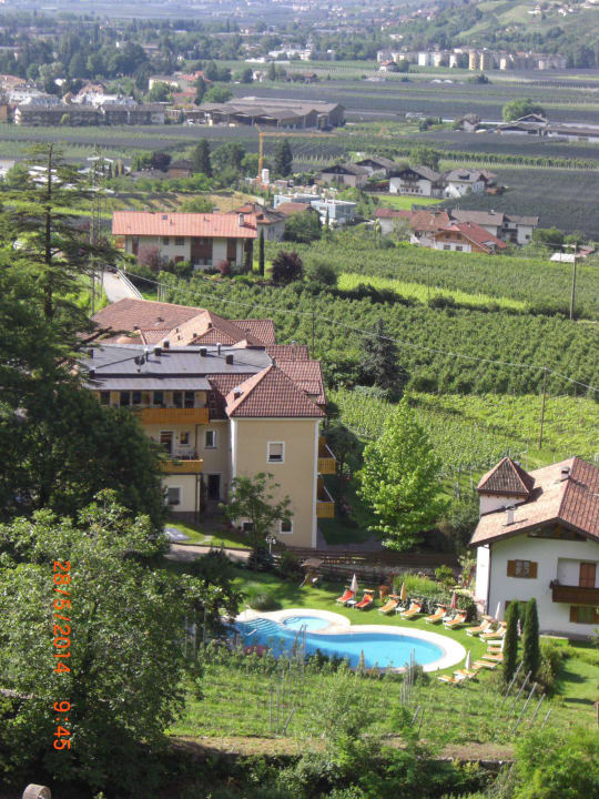 Blick auf Pool Hotel Wessobrunn