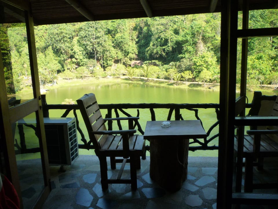 Unser Balkon mit Blick auf den See Kuraburi Greenview Resort