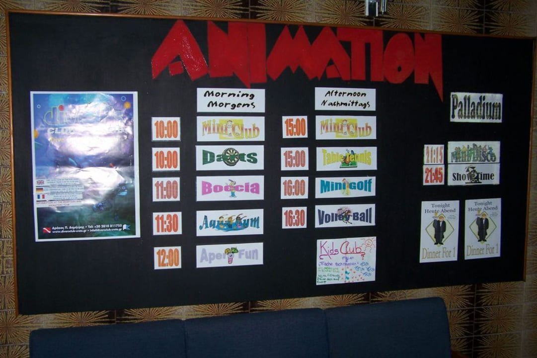 Animationstafel Calimera Sirens Beach