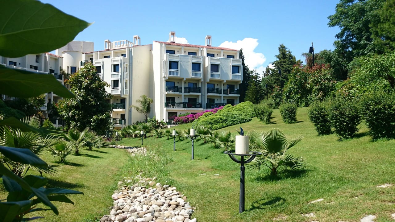 Blick vom Garten auf unser Zimmer  PALOMA Perissia