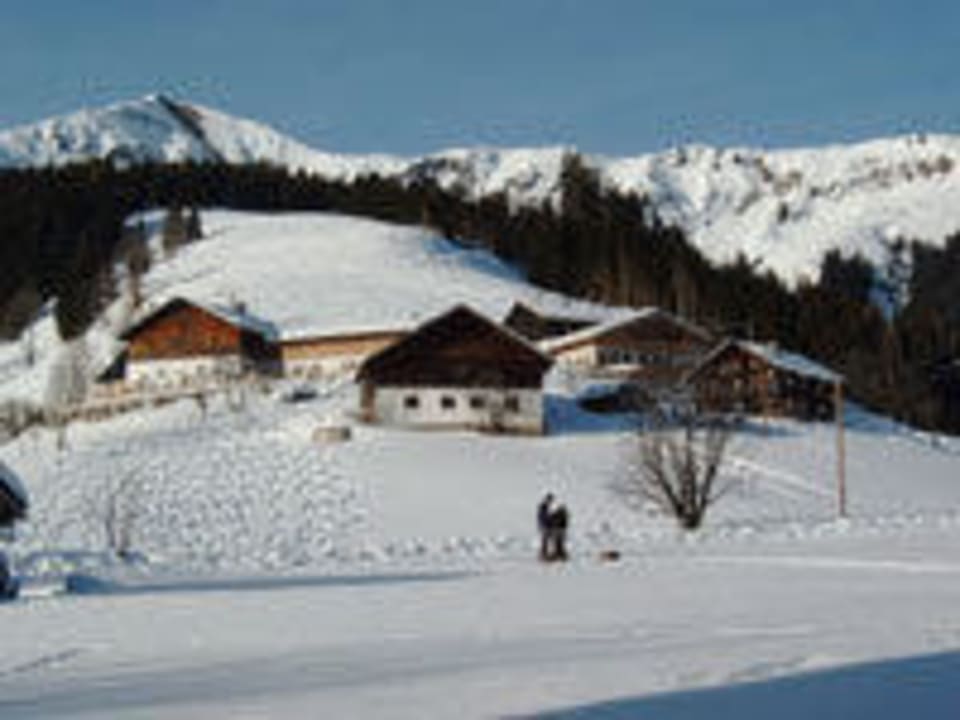 Blick von den Wohnungen zum Klingspitz Unterdacheben /Apartments/Bauernhof