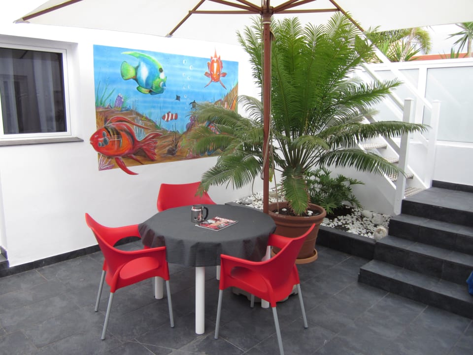 Innenterrasse uneinsehbar Ferienanlage El Jardin - Bungalow Casa a Sol