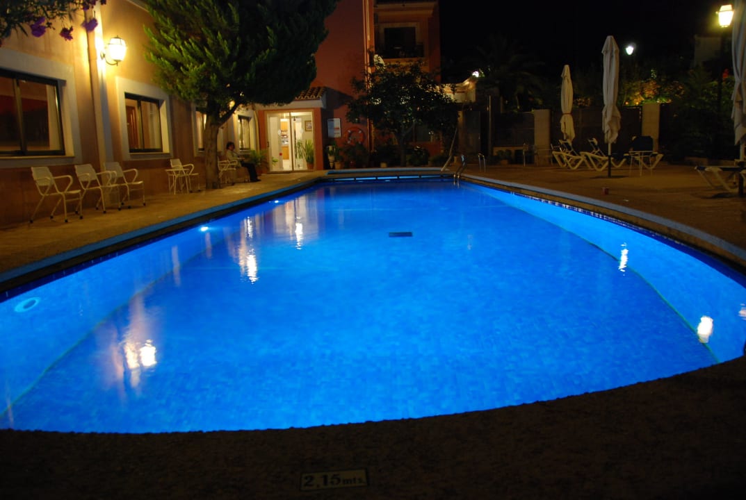 Pool bei nacht Hotel Sa Coma de Banyalbufar