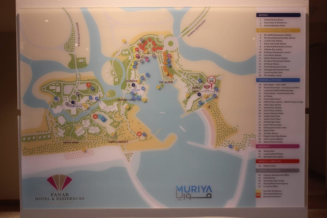 Karte Fanar Hotel & Residences Salalah Beach
