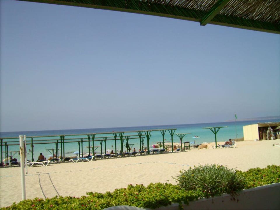 Strandbereich mit Blick aus Strandbar Hotel Riu Palace La Mola