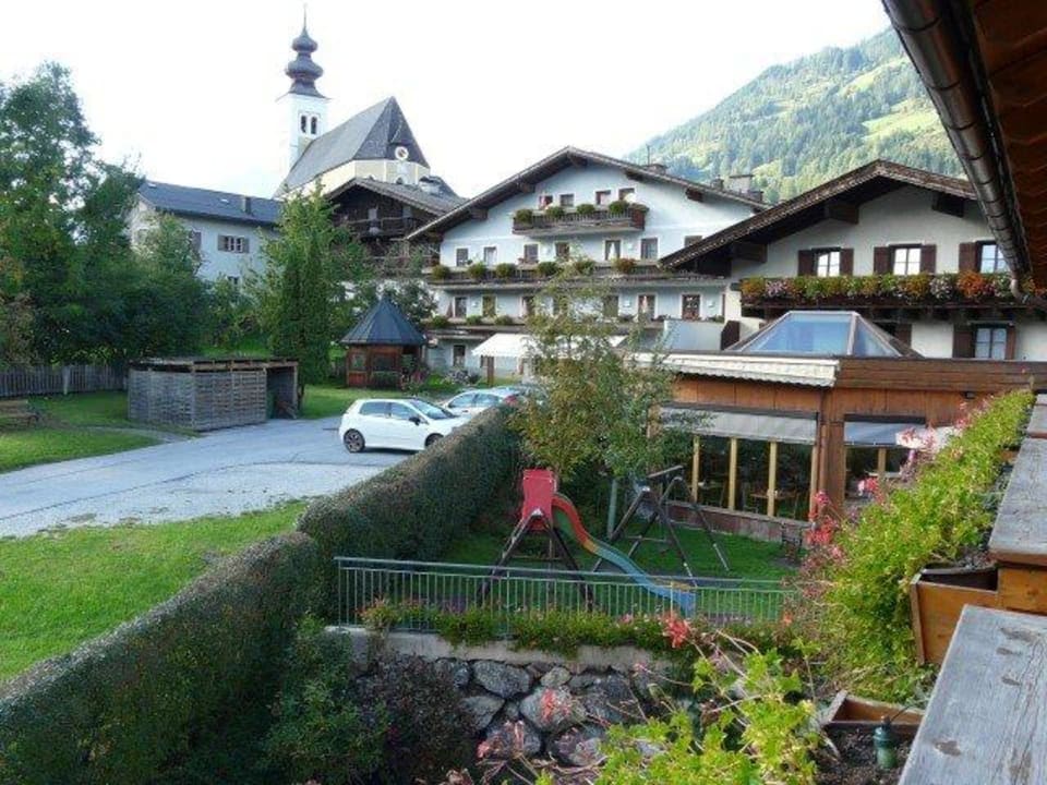 Ausblick auf den Garten Hotel Metzgerwirt