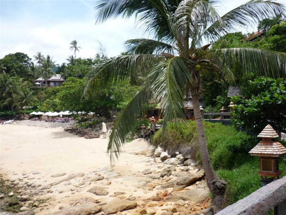 Blick von der Anlegestelle zum Hotelstrand Santhiya Koh Phangan Resort & Spa