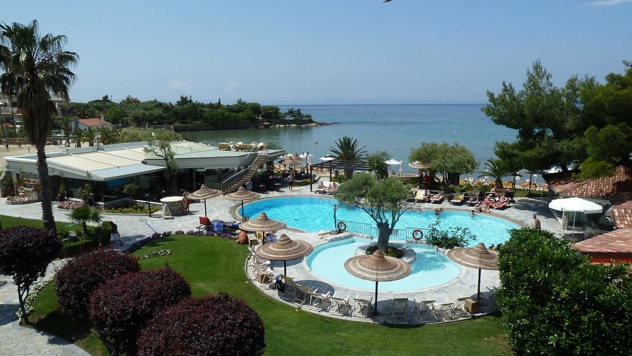 Blick vom Balkon Zimmer 323 Anthemus Sea Beach Hotel & Spa