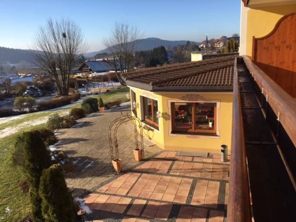Blick vom Balkon der Kristallsuite Hotel Bergknappenhof
