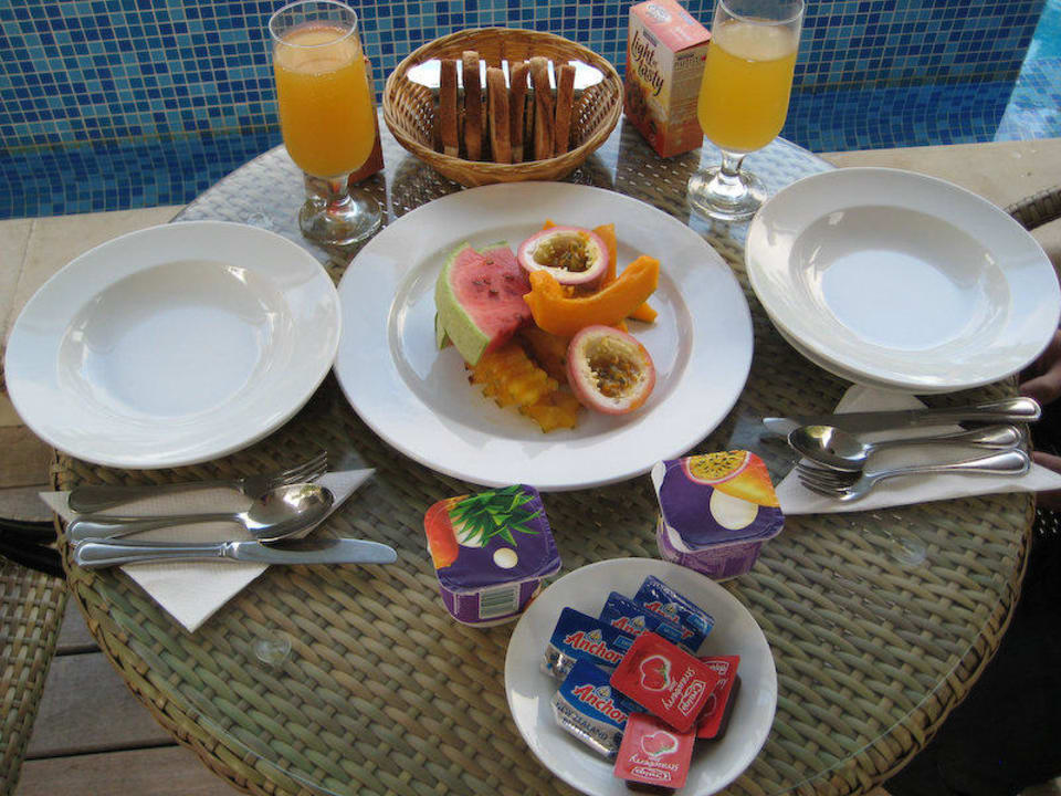 Das tägliche Frühstück Hotel Little Polynesian