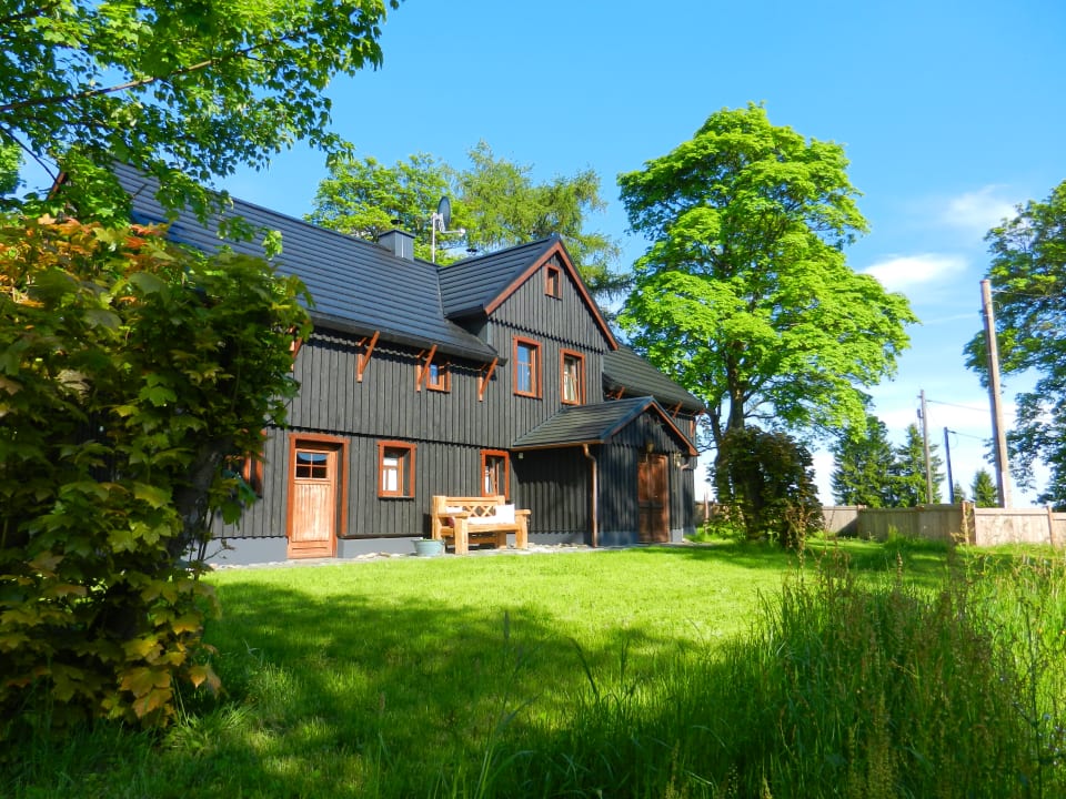 Außenansicht Ferienhaus Berghütte Vogtland