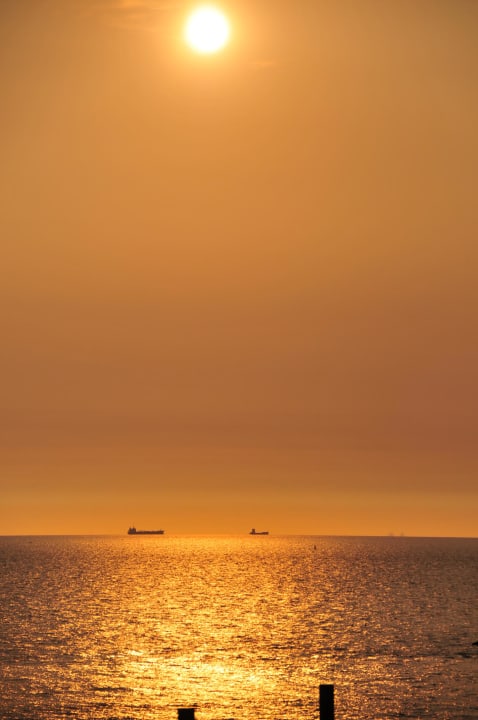 Goldener Sonnenuntergang Grand Hotel Amrâth Kurhaus The Hague Scheveningen