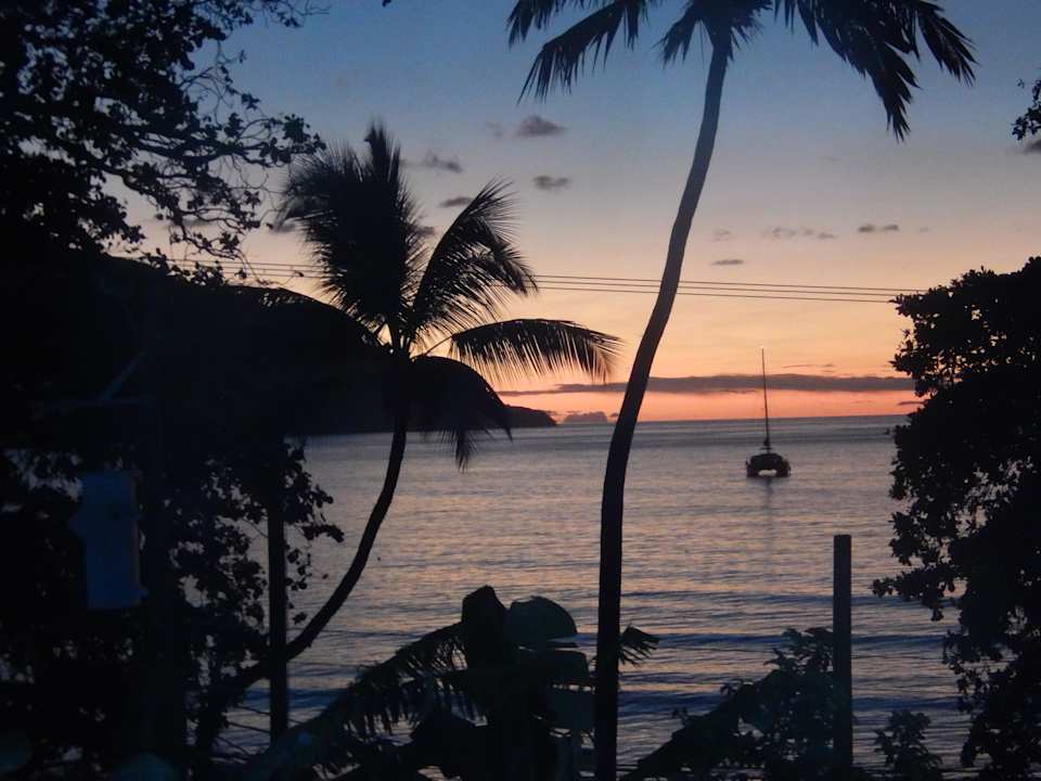 Blick am Abend von der Terrasse Haus & Apartments Beau Bamboo