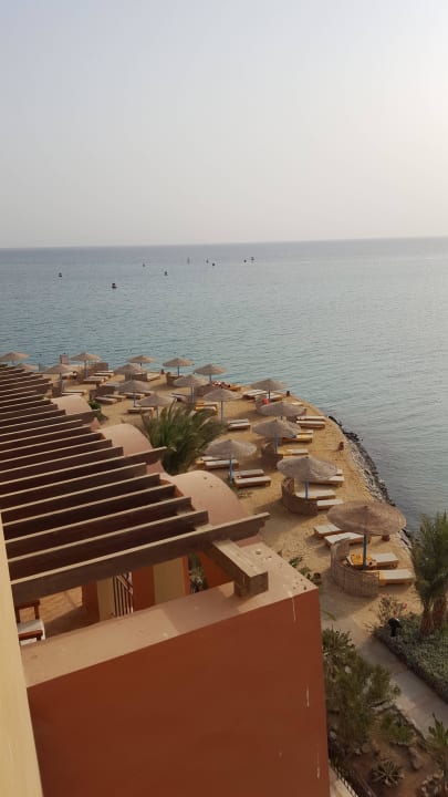 Zimmerblick zum eigenen Hotelstrand Hotel Three Corners Ocean View prestige - Adults only