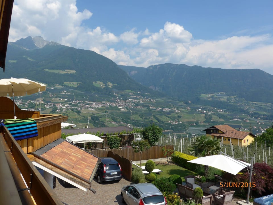 Ausblick vom Balkon Hotel Karin