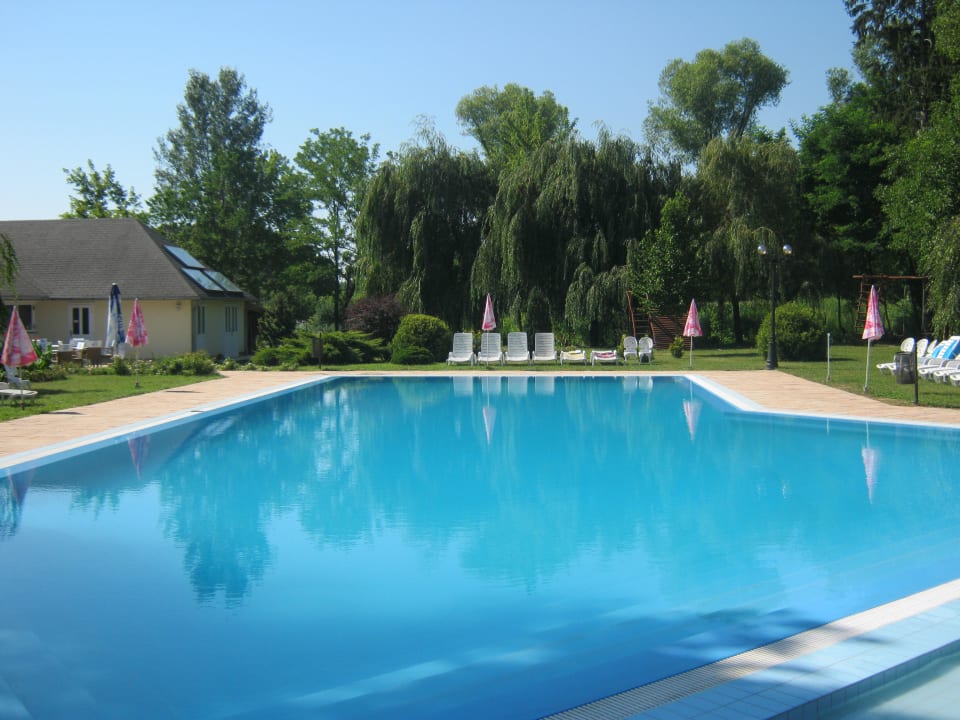 Poolanlage mit Poolbar im Hintergrund Batthyany Schlosshotel