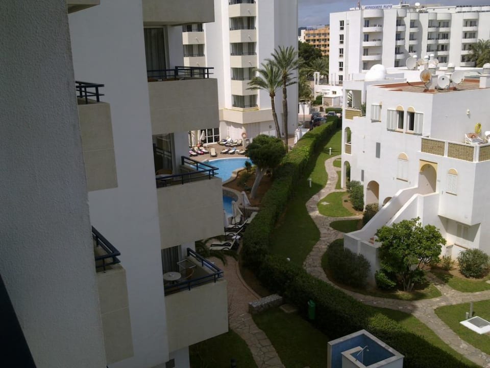 Blick aus Zimmer 308 Richtung Poolanlage Hipotels Bahia Grande