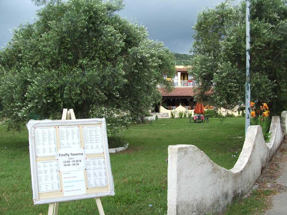 The garden in the front of the hotel Hotel Fire Fly