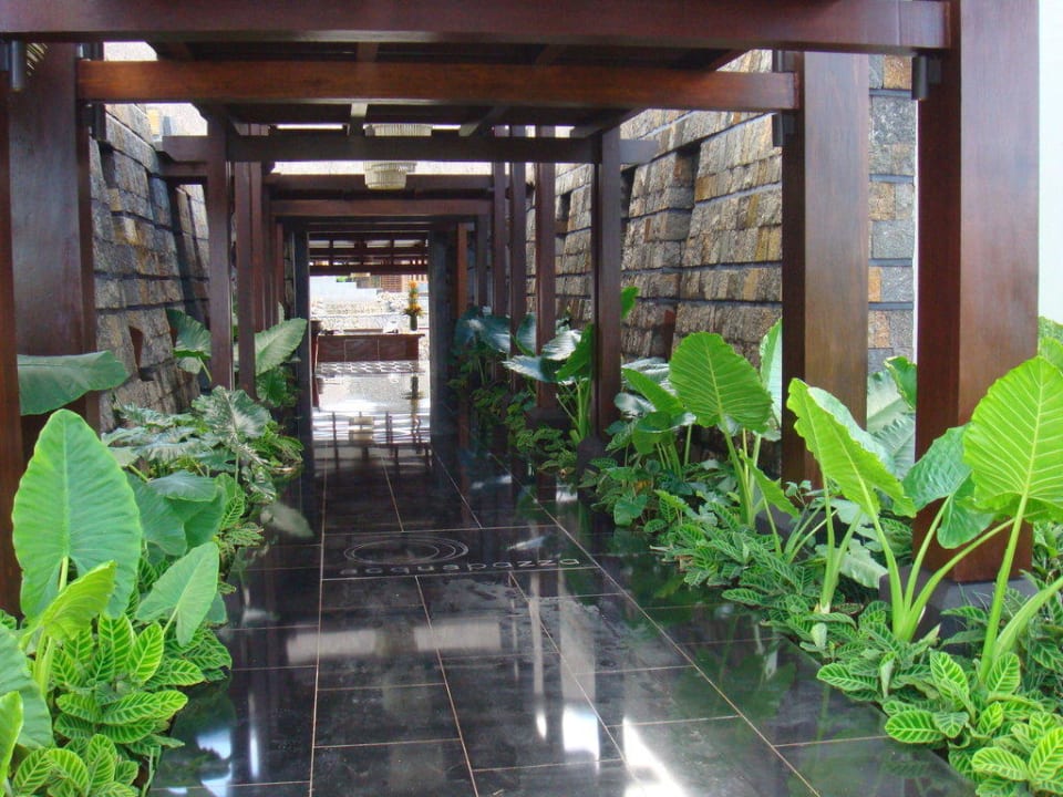 Eingang Acquapazza Restaurant Hotel Four Seasons Resort Mauritius at Anahita