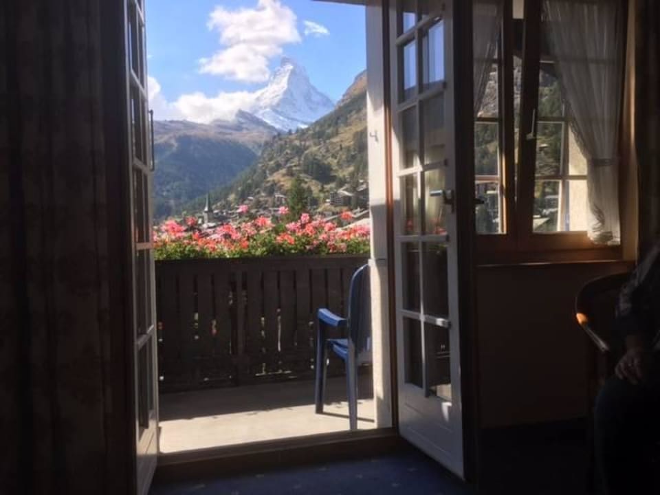 Zimmer mit Blick auf das Matterhorn Christiania Mountain & Spa
