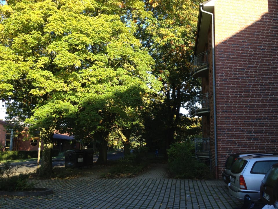 Parken und Weg Richtung Eingang Appart-Haus Business Appartements