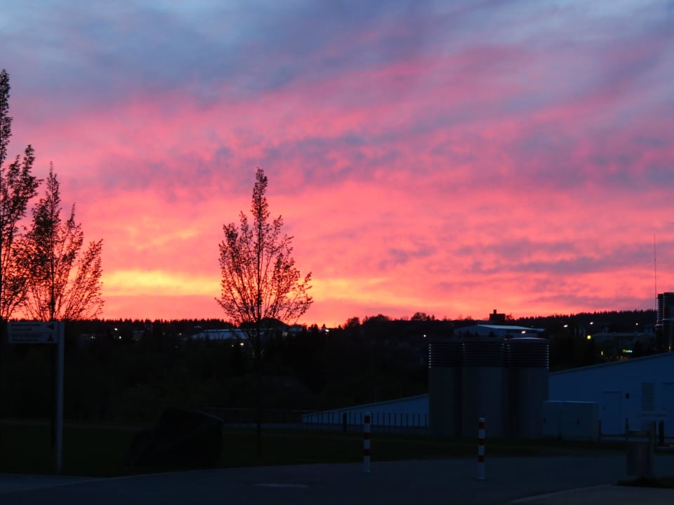 Abendstimmung über Winterberg vom Hotel  aus gesehen Oversum Vital Resort Winterberg