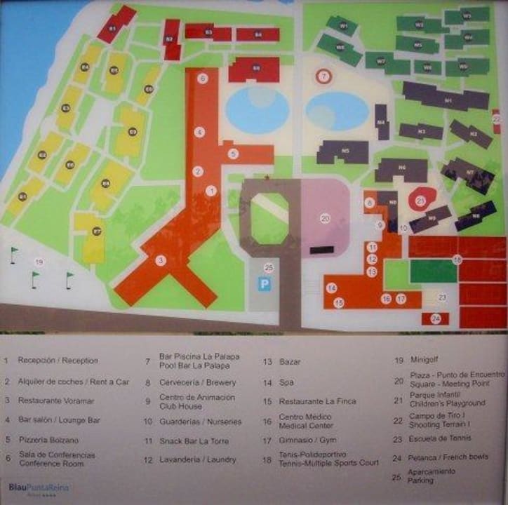 Plan hotelu blau punta reina