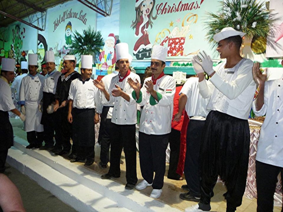 Köche vom Weinachtsmenü Pickalbatros Alf Leila Wa Leila Resort - Neverland Hurghada
