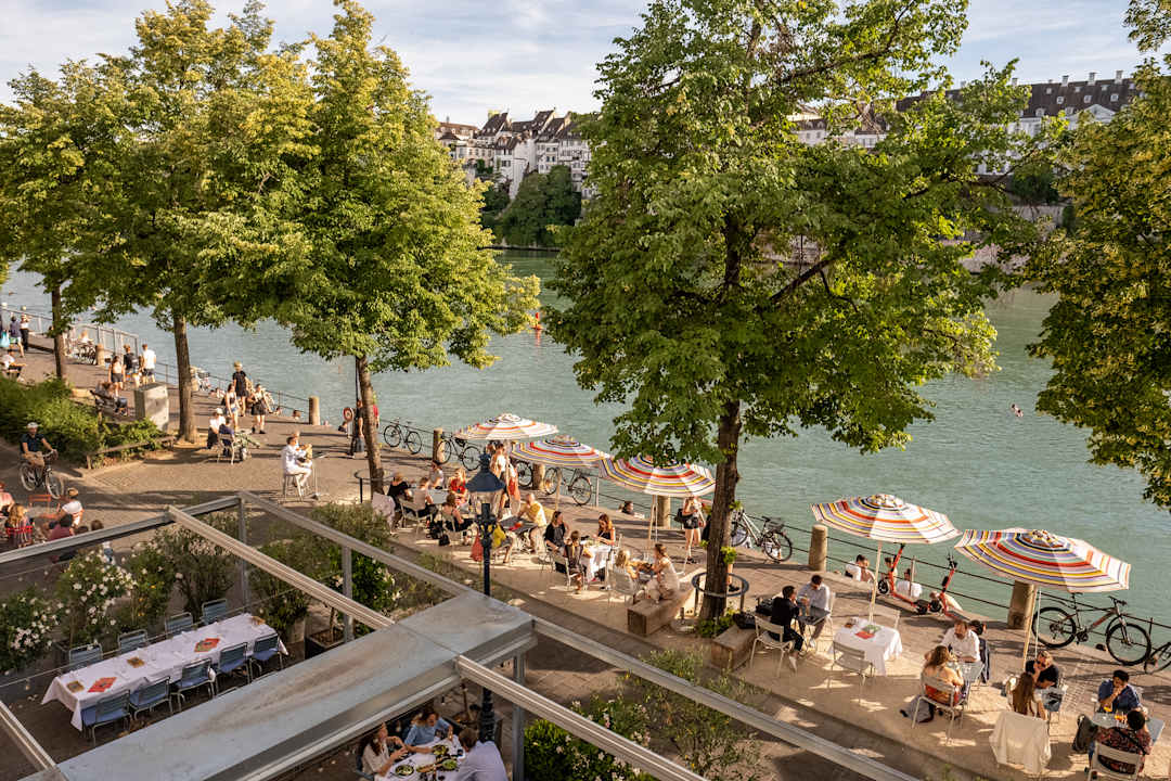 Ausblick Hotel Krafft Basel