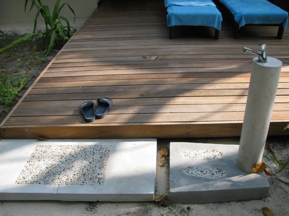Fußdusche Kuramathi Maldives